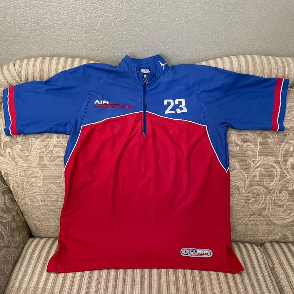 Nike Jordan Jacket Zip front red blue Large